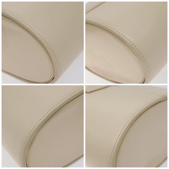 GIVENCHY Hand Bag Leather Beige Gold Auth - Picture 16 of 16